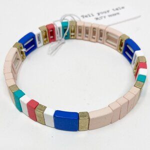 Blush Pink/Multi Color Stretch Bracelet